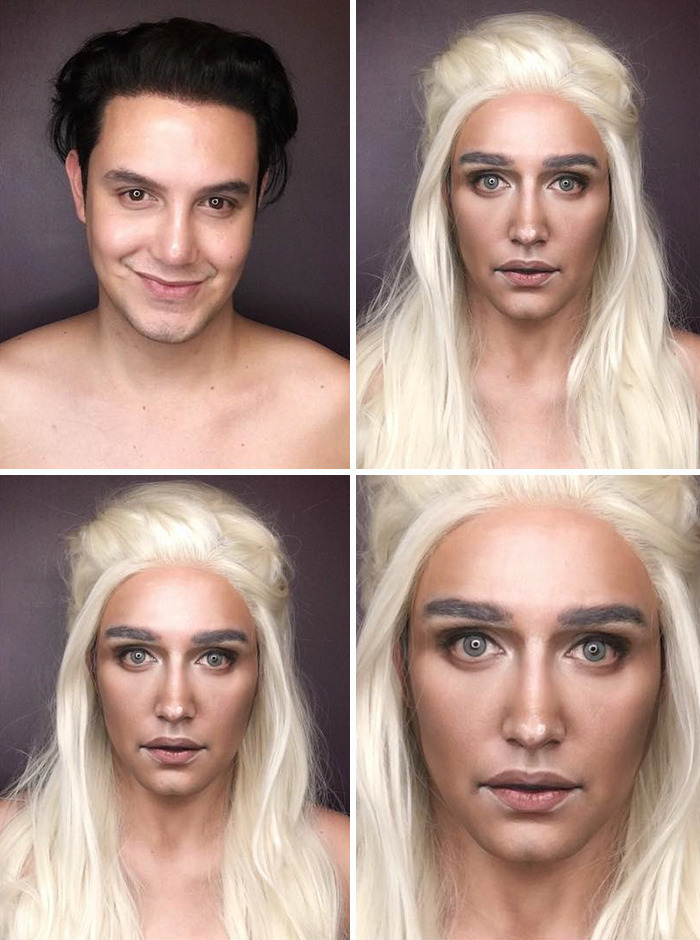 Game Of Thrones, arya stark, Brienne of Tarth, Cersei Lannister, Daenerys Targaryen, Game of Thrones makeup, GOT, GoT makeup, makeup, makeup transformation, Margaery Tyrell, Melisandre, Paolo Ballesteros, Sansa Stark, creativity, idea