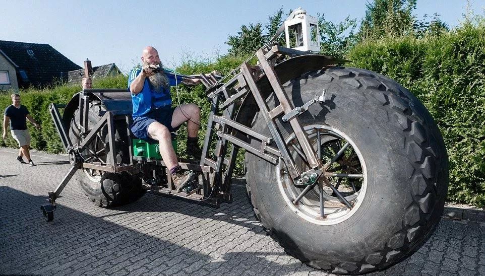 Frank Dose, germany, europe, crazy, bicycle, giant, biggest bicycle, guinness book world records