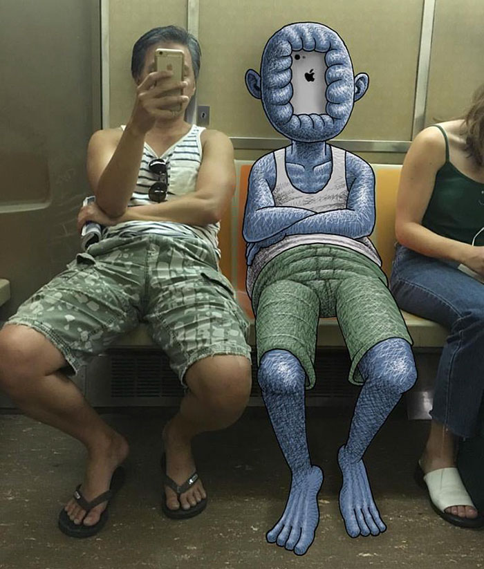 art, artist, creativity, ben rubin, creepy monsters, doodles, monster doodles, monsters, subway doodles, subway monsters