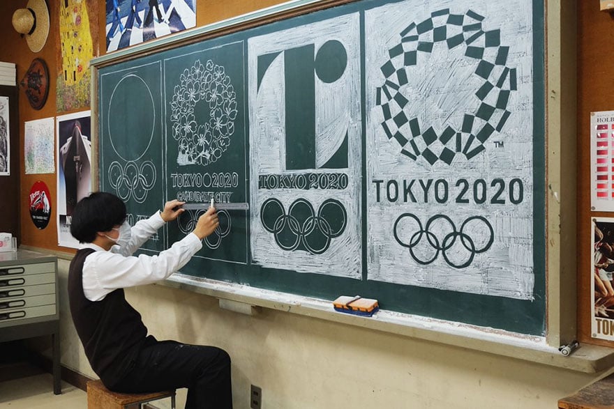 Art teacher, blackboard, chalk, chalk art, chalk drawing hamacream, hirotaka hamasaki, photography, amazing, wow