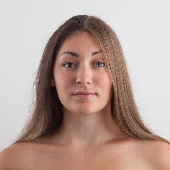 photography, ulric collette, viral, portraits, family portraits, half faces photos, split faces photos, men vs women, genetic portraits, half brother, half sister