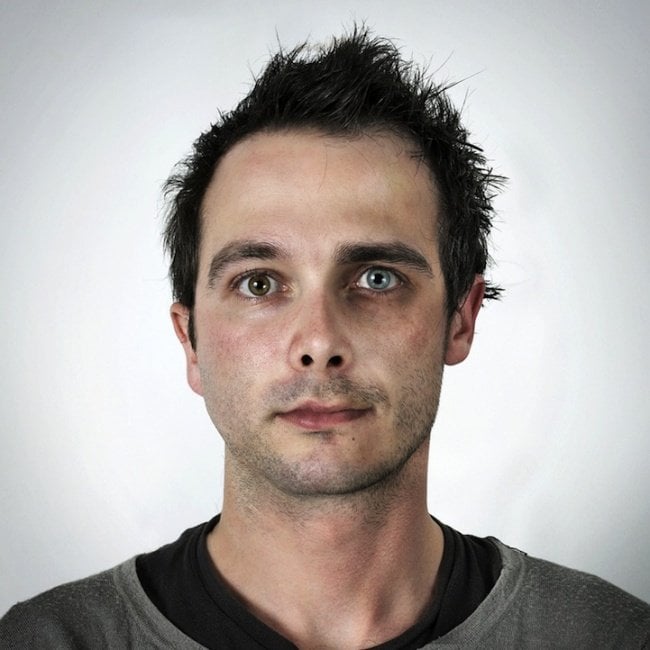 photography, ulric collette, viral, portraits, family portraits, half faces photos, split faces photos, men vs women, genetic portraits, half brother, half sister