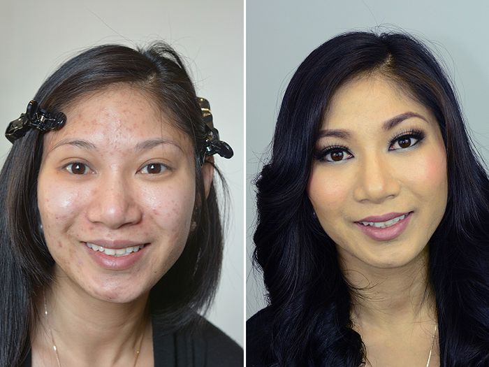 power of makeup, makeup pics, makeup ideas, makeup tips, makeup transformation, before and after photos, hair transformation, ugly to pretty