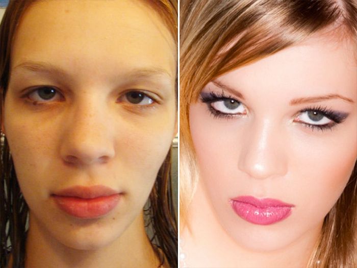 power of makeup, makeup pics, makeup ideas, makeup tips, makeup transformation, before and after photos, hair transformation, ugly to pretty