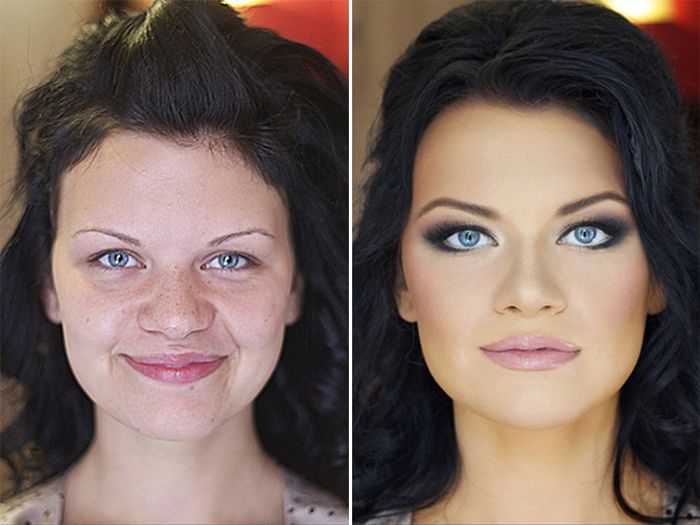 Power of makeup, makeup pics, makeup ideas, makeup tips, makeup transformation, before and after photos, hair transformation, ugly to pretty