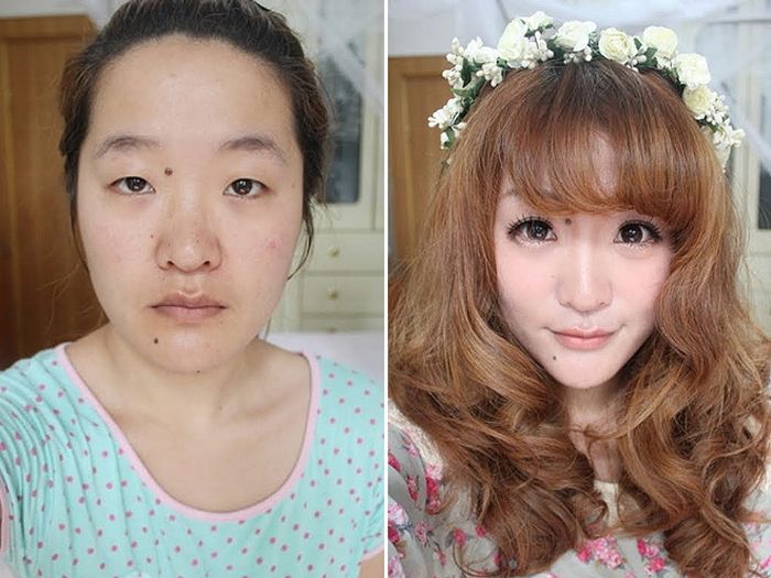 power of makeup, makeup pics, makeup ideas, makeup tips, makeup transformation, before and after photos, hair transformation, ugly to pretty