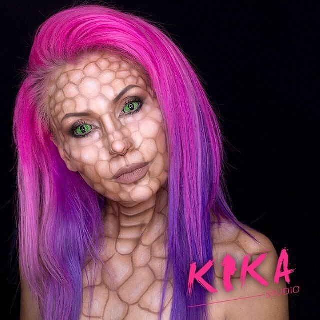 make-up art, serbia, serbian makeup, body art, bizarre, viral, kika studio, makeup illusion, milosevic body painting, mirjana kika, body painting, serbian girl, serbian hot