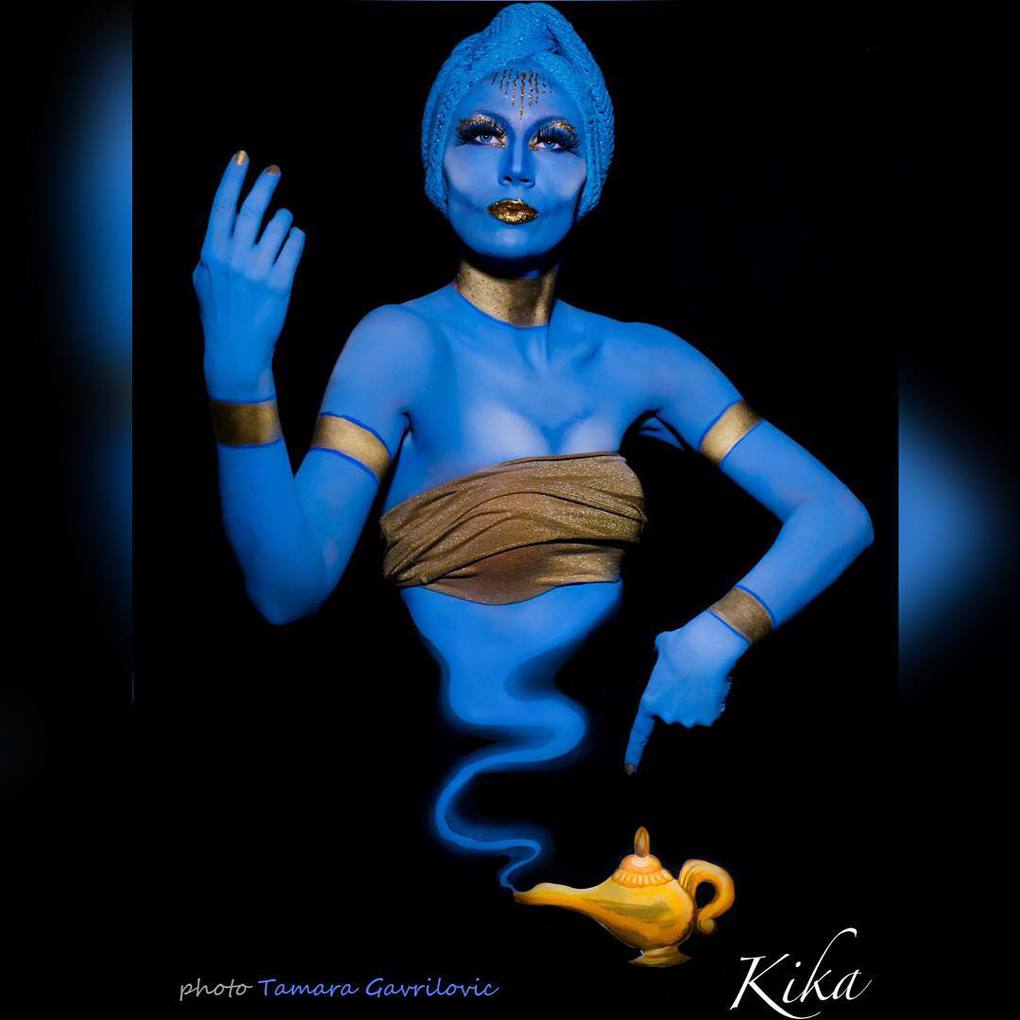 make-up art, serbia, serbian makeup, body art, bizarre, viral, kika studio, makeup illusion, milosevic body painting, mirjana kika, body painting, serbian girl, serbian hot