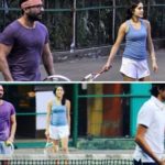 sara ali khan playing tennis with saif and brother