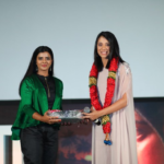 smriti mandhana taking award