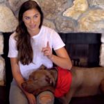 alex morgan with dog sleeping