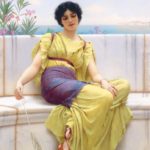 oil painting lady with kitten