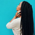 girl with long curly hair