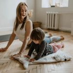 mom son indoor fun