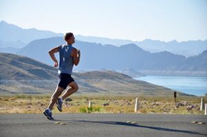 healthy men running