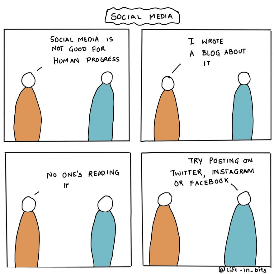 Social media life in bits