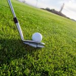 golf stick and two balls