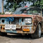 old scrapped car