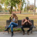 couples after fighting outdoor