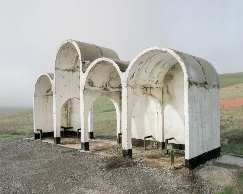 Soviet era bus stop 16 kazakhstan shymkent