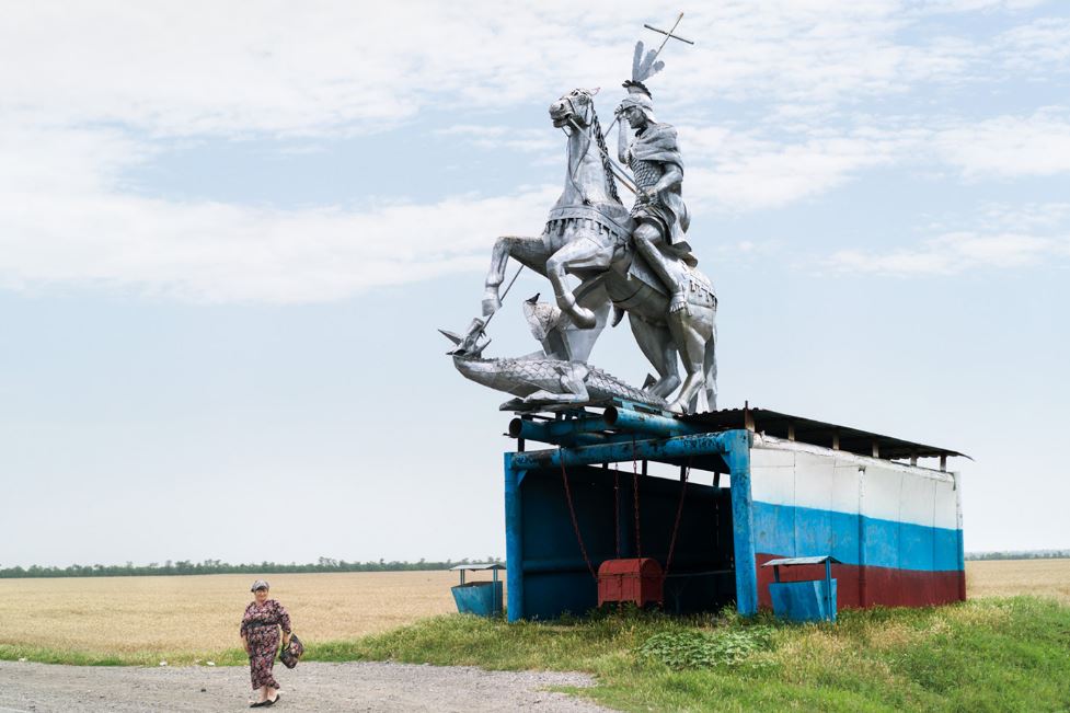 Soviet era bus stop 8 rostovanovskoye russia