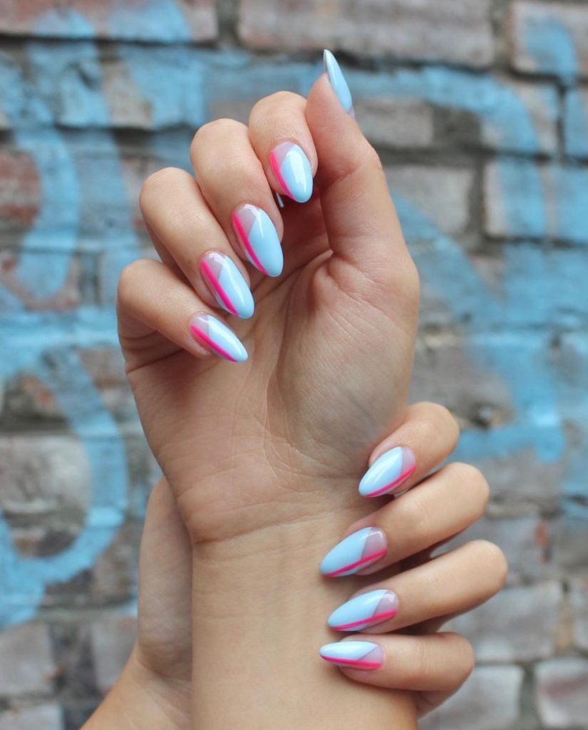 Nail art bright angles