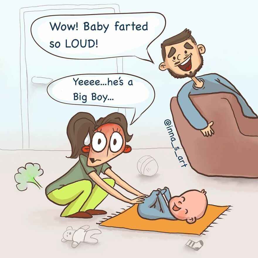 Mom raising child funny cartoon 20