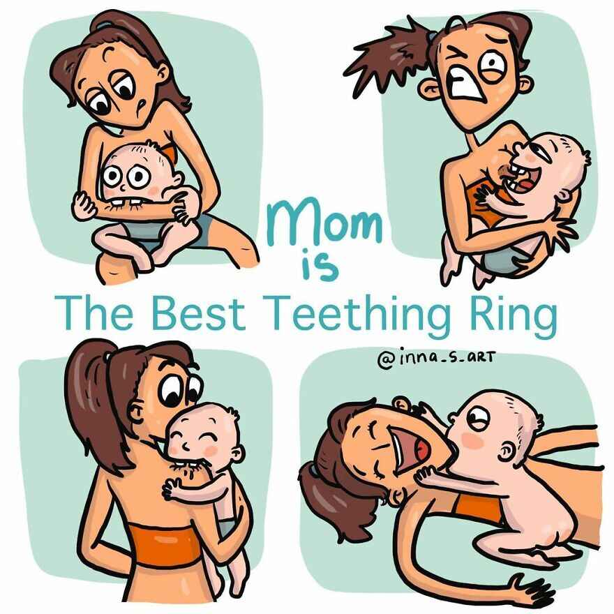 Mom raising child funny cartoon 29