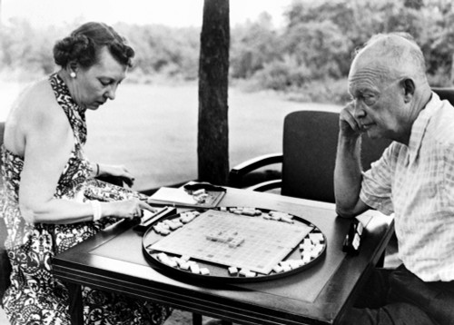 Eisenhower and his wife, mamie doud