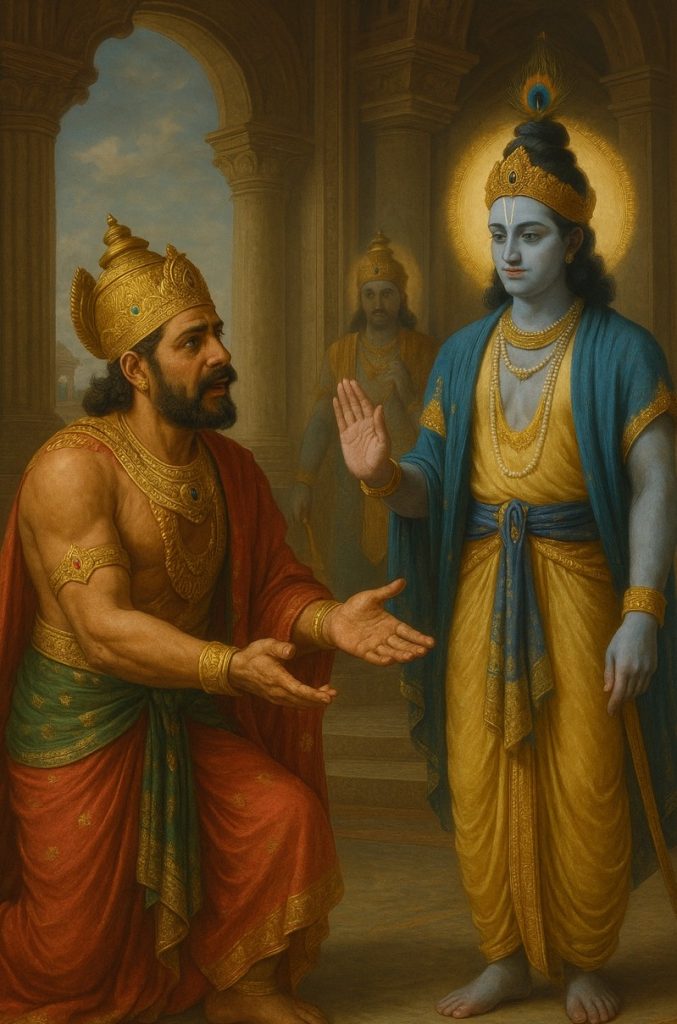 god krishna saying no to duryodhana