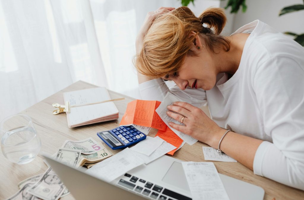 Women in debt stress