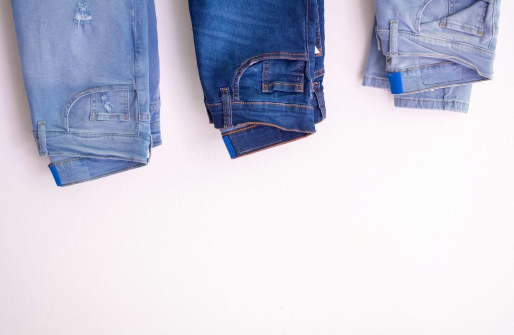 blue 5 pocket jeans