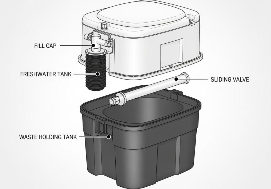 portable restrooms for camping basics